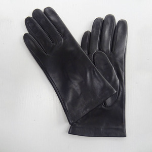 <span class=keywords><strong>Gants</strong></span> longs en cuir d'agneau véritable colorés pour femmes, <span class=keywords><strong>gants</strong></span> de mode noirs en peau de mouton pour dames - Product Image 2