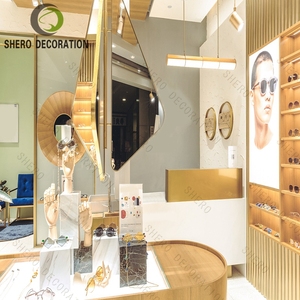 <b>Wall</b> <b>Mounted</b> Eyeglass Display Shelf System with Durable Hooks Eyewear Space Saving Design for <b>Optical</b> Store Layout Plan - Product Image 4