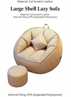 Fauteuil inclinable moderne en forme de coquille, imperméable, prêt à l'emploi, pouf compact, résistant aux griffes de chat, pour enfants et adultes