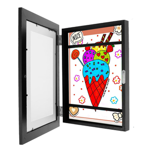 2026 New Design Creative Kids Artwork Picture <b>Frame</b> Pine Wood Children Drawing <b>Frame</b> Handicraft Kids Art <b>Frames</b> - Product Image 1