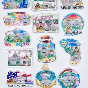 Imanes de Refrigerador con Diseño Moderno de Washington, D.C., EE. UU., Creativos y Culturales, Personalizados y Conmemorativos para Viajeros - Product Image 2