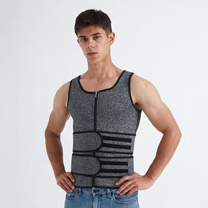 Colete Modelador Masculino de Alta Performance para Redução de Medidas e Indução de Suor, com Corset de Borracha Reforçada e Cinto de Compressão Esportivo - Product Image 4