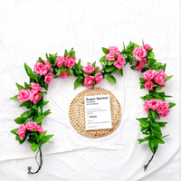 Vente en gros usine : Meilleures ventes de guirlandes murales de fleurs artificielles en soie, style naturel, pour dissimuler les tuyaux de climatisation, décoration de mariage