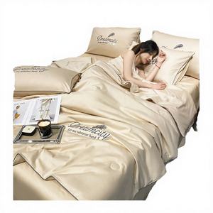 Wholesale Hotel Home High Quality Washed Ice <strong>Silk</strong> Summer Cool Quilt Washed Cotton Comforter Bed Soft Floral Cartoon - Product Image 4