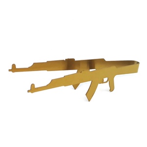 LOMINT En Acier Inoxydable <span class=keywords><strong>AK47</strong></span> Narguilé Pinces <span class=keywords><strong>Chicha</strong></span> Accessoires Or Noir Fumer PipeTweezers Gadgets 19.5cm LM-T026 - Product Image 3