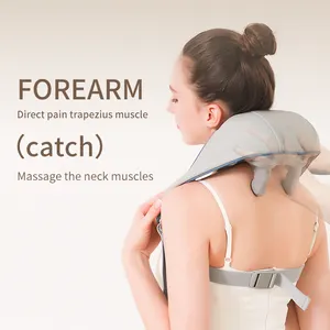 Neck Shoulder Massager With 2 Modes/Speeds Kneading Massage Shawl Trapezius Relaxing Cordless Neck Massager With Heat