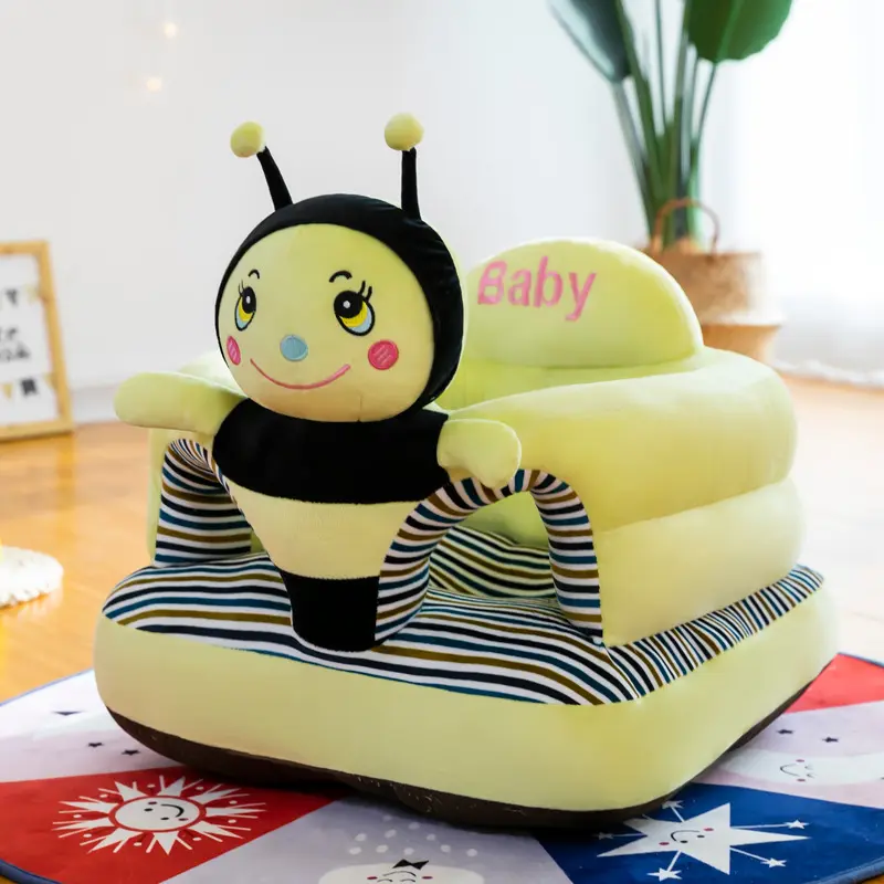 Cartoon Baby Learning Chair Children Sofa Plush Lazy Sofa Chair Infant Sitting Posture