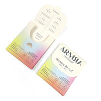 Boîte d'échantillons personnalisée ultra-fine de style enveloppe pour sachets, emballage entièrement imprimé avec fermeture à rabat frontal