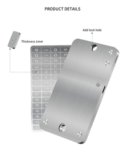 Kim loại sao lưu chống cháy mật khẩu lưu trữ mnemonic-Mã hóa Ví lạnh, bip39 cụm từ phục hồi lưu trữ an toàn - Product Image 5