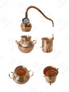 Alambic artisanal en cuivre <span class=keywords><strong>de</strong></span> 2 L pour la distillation d'huiles essentielles à usage domestique - Product Image 2