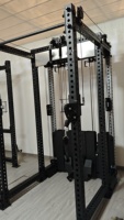 Rack d'alimentation avec barre de traction unique Lat Pull Down et Low Row All in 1 Upgrade Smith Rack pour la salle de sport