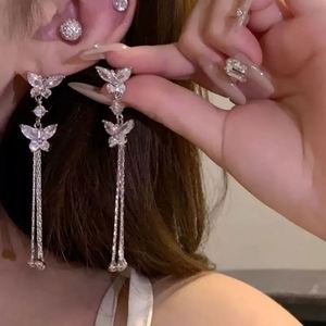 Exaggerated Long Zircon Tassel <b>Earrings</b> Light Luxury High-end Exquisite Fashionable Personality <b>Earring</b> - Product Image 2