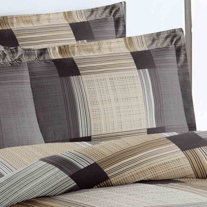 Poland Stock Modern Geometric <b>Patchwork</b> <b>Bedding</b> Set Brown Grey Polyester Duvet Cover for EU Dropshipping - Product Image 4