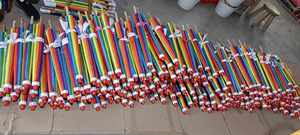 Carved Bamboo Fabric <b>Rainbow</b> Parasol Eco-Friendly Love Style Umbrella - Product Image 6