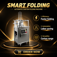 Machine de pliage et de collage automatique pour petites boîtes, plieuse-colleuse de boîtes, machine d'emballage de boîtes, pour utilisation sur ligne d'emballage de haute performance