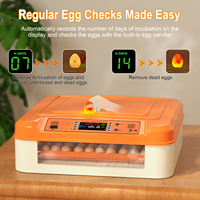 Incubateur semi-commercial pour œufs de volaille 108 œufs compatible AC110V/220V DC12V avec batterie de stockage pour exploitations agricoles moyennes et entreprises de revente