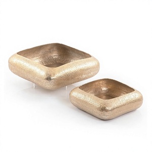 Ensemble de deux bols à chocolat carrés, de belle qualité, faits à la main, bol à bonbons classique, élégant et fantaisie - Product Image 1
