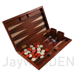 Wholesale Portable Wooden Backgammon <strong>Set</strong> <strong>Personalised</strong> <strong>Chess</strong> Maker Board with Dices Table Games Gift for Children - Product Image 1