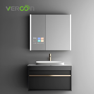 Vercon nhà sản xuất chống sương mù Vanity thông minh LED y học phòng tắm ánh sáng Gương tủ màn hình cảm ứng <span class=keywords><strong>Android</strong></span> ma thuật gương <span class=keywords><strong>TV</strong></span> - Product Image 1