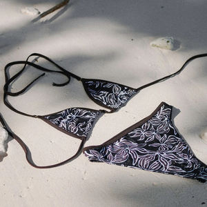 2026 Dark Tropical Triangle Surfing Bikini High-Quality Regenerated Nylon Micro Bikini - Product Image 6