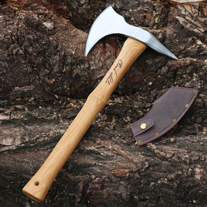 Nuovo stile di falco Nail axe con custodia in pelle e manico in <span class=keywords><strong>noce</strong></span>, portatile campeggio Bushcraft ascia in <span class=keywords><strong>legno</strong></span>, accetta logo personalizzato - Product Image 6