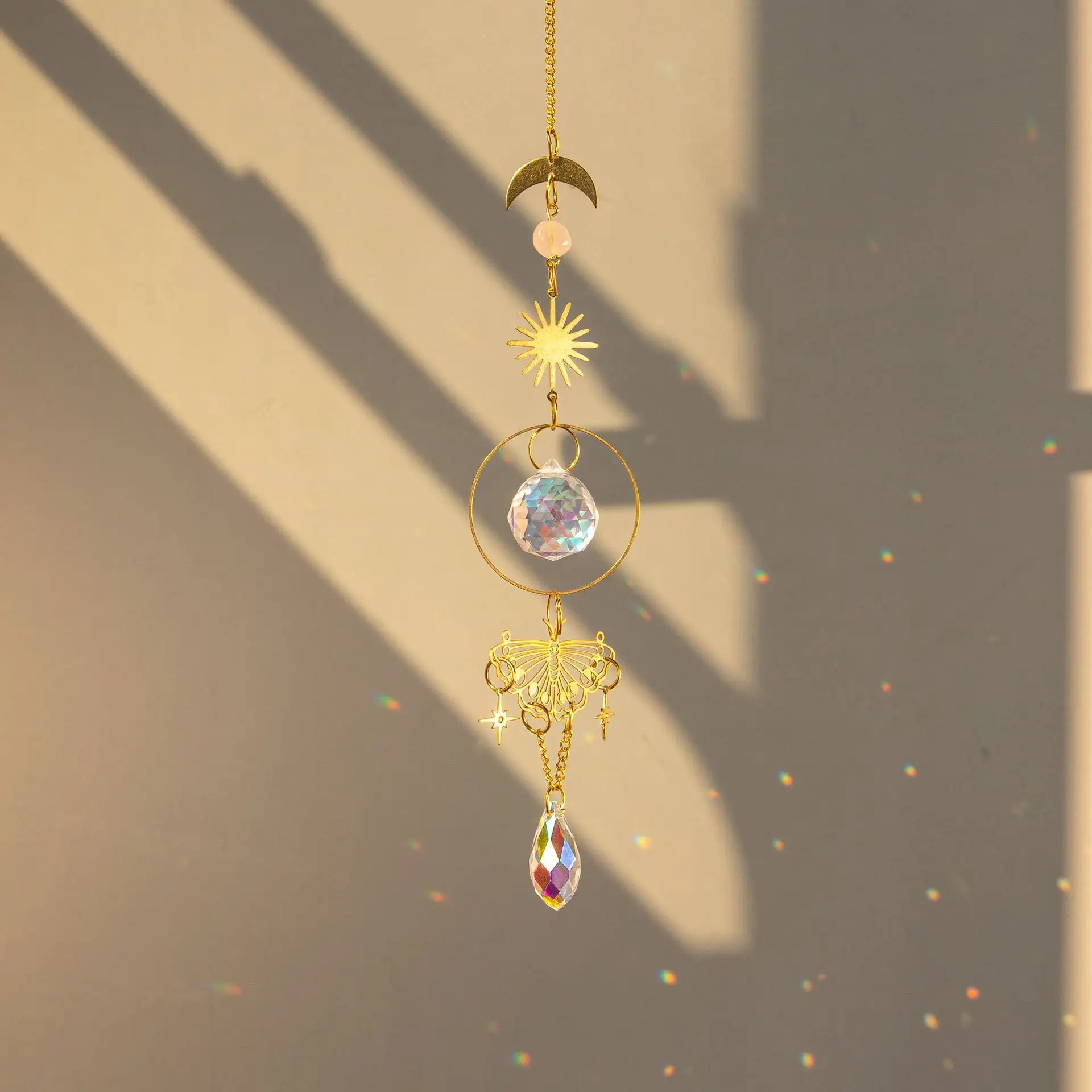 Dropshipping suncatchers wind chimes hanging prism rainbow prism sun catchers for decoration