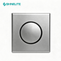 Interruptor de Pared Táctil Redondo con Certificación GCC CE CB, Panel de Vidrio PC con Luz LED Uniforme y Suave, Interruptores de Luz Estándar del Reino Unido