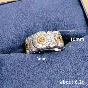 Anello Daisy Hip Hop, Stile Classico Unisex, Gioiello alla Moda per Uso Quotidiano, Regalo Chic - Product Image 3
