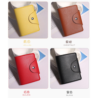 Dompet Kartu Tipis PU Kulit Custom LOGO Minimalis Wanita RFID Card Holder