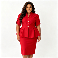 Robe de bureau mi-longue pour femme, col en V, style blazer peplum, coupe crayon, fournisseur de robes pour femmes, Sehe Fashion