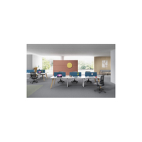 Poste de travail I Cloud C, bureau d'appoint moderne, plateau en MFC de qualité E0, pieds en métal coniques triangulaires avec gestion des câbles