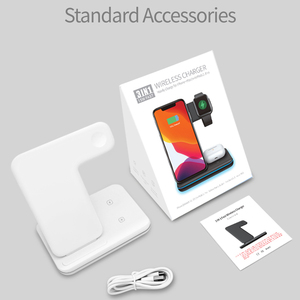 2020 nueva venta caliente 3 en 1 cargador inalámbrico soporte 15W de carga rápida para iPhone iWatch Airpods - Product Image 6