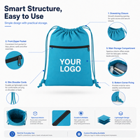 Sac à dos en toile robuste de qualité supérieure avec cordon de serrage et poche zippée pour l'école, les équipes sportives, logo personnalisé, sac de sport en gros