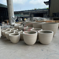 Set Pot Bunga Fiberglass Besar, Pot Tanaman Luar Ruangan, Pot Taman Modern, Pot Kebun Kustom, Proyek Lanskap Komersial, Hotel, Mal, Grosir