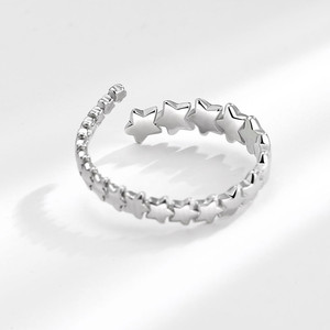 Offre Spéciale – Bague Ouverte Ajustable Étoile Pentagramme Simple pour Femme, Bague Creuse en Cuivre avec Breloque Mulet, Bijou - Product Image 4