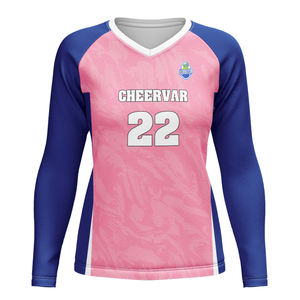 เสื้อเจอร์ซีย์วอลเลย์บอลคอวีสำหรับผู้หญิงชุดฝึกแข่งขันวอลเลย์บอลแขนยาว - Product Image 3