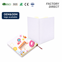 Fabrik Großhandel A6 Business School Journal Cover Sublimation PU Leder kunden spezifische Notizbücher mit Faden nähen