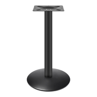 Table de salle à manger carrée en mélamine avec piétement en fer noir pour café et restaurant