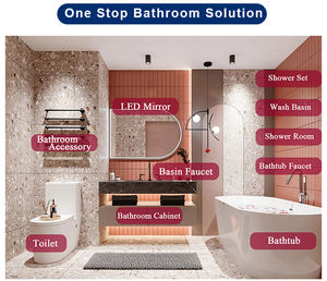 Mueble de Baño Pequeño Blanco con Lavabo, Encimera y Gabinete de Pared para Apartamento o Proyecto Hotelero - Product Image 6