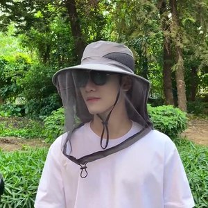 Mũ lưới đầu muỗi mũ chống muỗi Mũ giải trí câu cá ngoài trời Mũ lưỡi trai rộng vành GẤP LƯỚI nuôi ong - Product Image 2