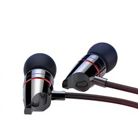 Headphone In-Ear Berkabel BNR dengan Suara Berkualitas Tinggi Port USB-C/3.5mm/6.3mm Kabel Silikon Gel 10m Kompatibel dengan Perangkat Vivo/OPPO