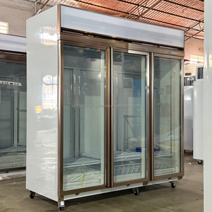 ตู้แช่เครื่องดื่มอุณหภูมิเดียวเชิงพาณิชย์ตู้เย็นโชว์เบียร์และโคล่าประตูกระจกแนวตั้งพร้อมระบบระบายความร้อนด้วยอากาศ - Product Image 4