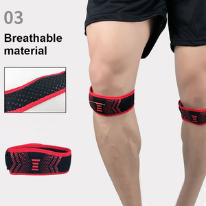 Haute qualité Polyester orthopédique réglable genouillère coloré Tennis basket-ball genouillère sangle Protection en gros - Product Image 5