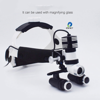 EUR VET Dental Surgical Headlight Loupe, Plastic Rechargeable 4/5/6X Binocular Magnifier for Hospital Dental Use