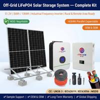 Système de stockage d'énergie solaire hors réseau LiFePO4 51,2V 5kWh 10kWh Lithium pour zones rurales et isolées, vente en gros OEM ODM CE