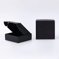 Boîtes d'expédition pour appareils photo noires, écologiques, biodégradables, recyclables, réutilisables, avec logo personnalisé imprimé, en carton ondulé, avec fermeture magnétique