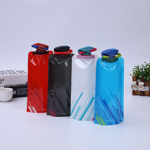 OEM/ODM 500ml Gimnasio Plegable Botella de agua corriente Hervidor plegable de plástico suave para beber directamente - Product Image 2