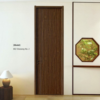 Harga Grosir Pintu Interior Kayu Ringan QD-SD-2001-A Pintu Kayu Kristal Karbon Minimalis Modern dengan Isian Inti Graphene