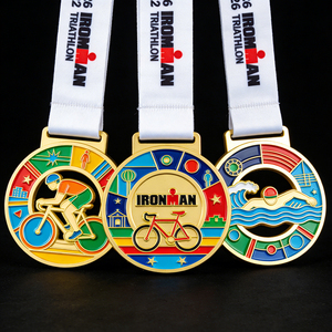 Medallas Personalizadas al por Mayor para Finalistas de Maratón, Medalla de Carrera de Aleación de Zinc con Esmalte Suave y Cinta Impresa, Medalla de Fútbol Juvenil - Product Image 2