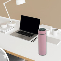Nouvelle tasse thermos portable créative en acier inoxydable avec affichage intelligent de la température et logo personnalisé bouteille d'eau excellente thermique et froide